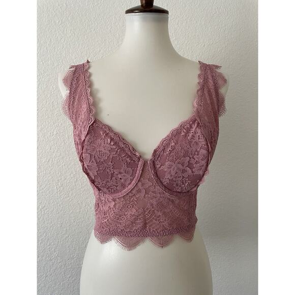 Victoria's Secret Bra Demi Lace Floral Semi Sheer Lingerie - Picture 1 of 10